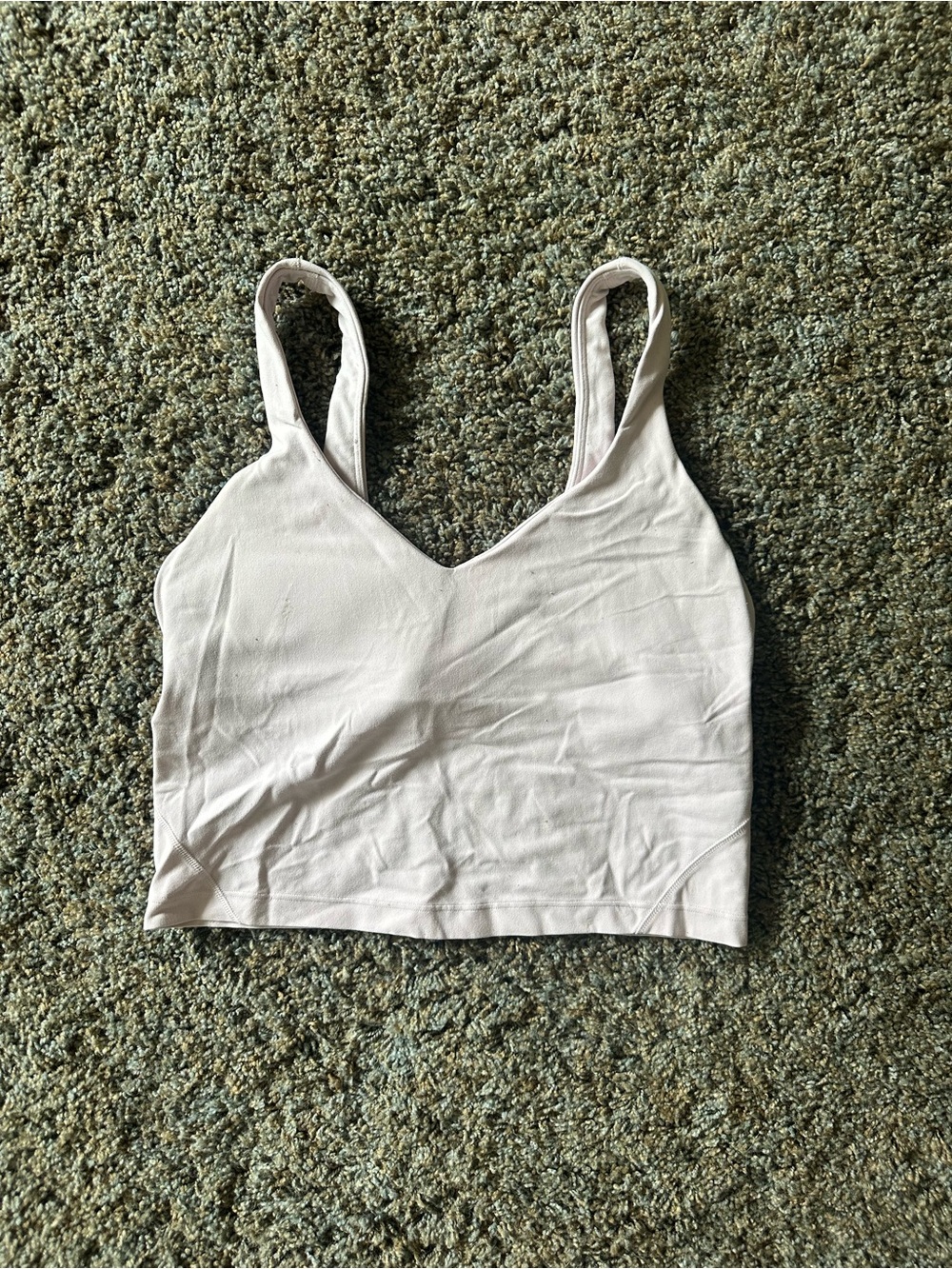 Lululemon Pale Pink V-Neck Crop Tank
